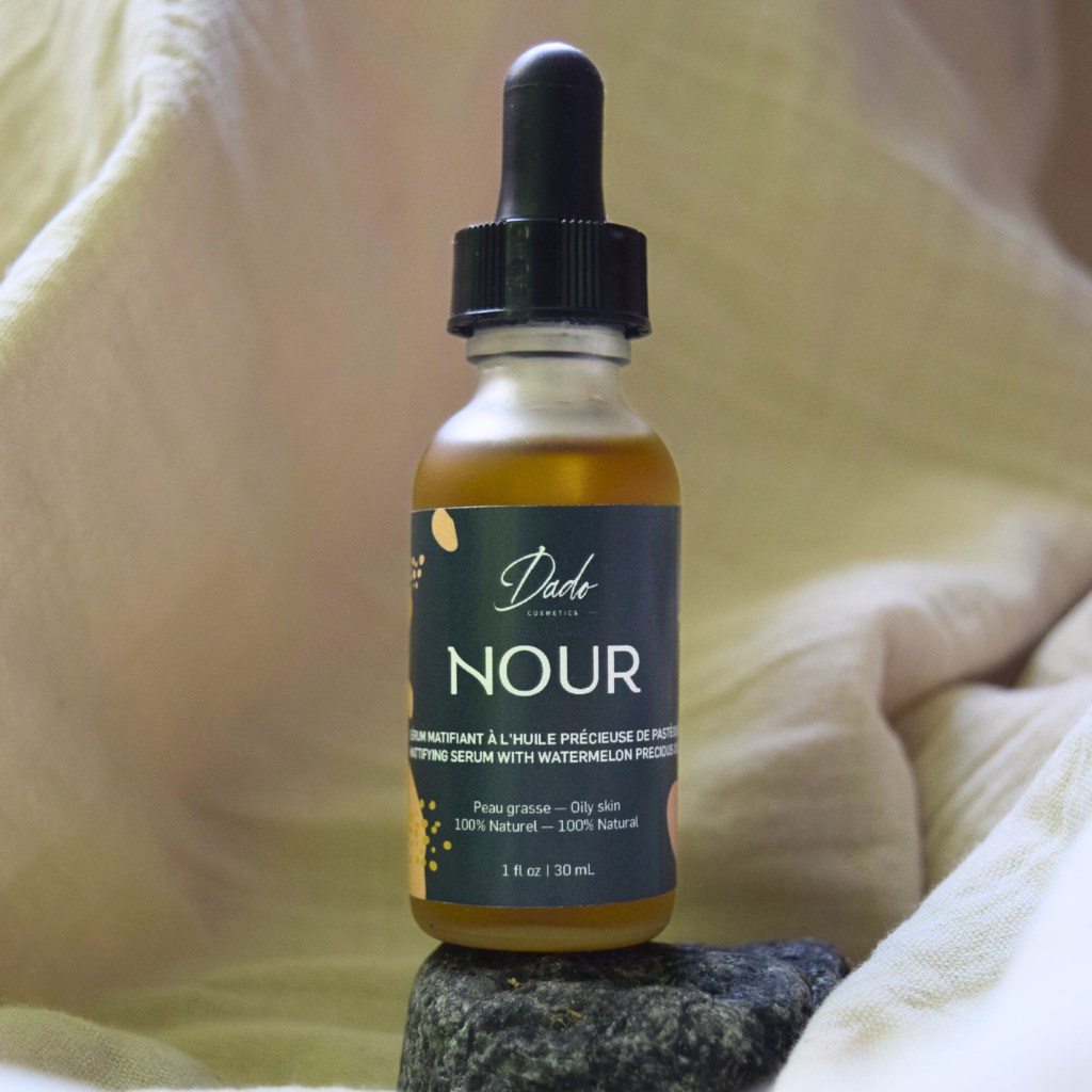 Sérum matifiant NOUR Dado à l'huile de pastèque, soin naturel quotidien pour équilibrer et purifier la peau grasse